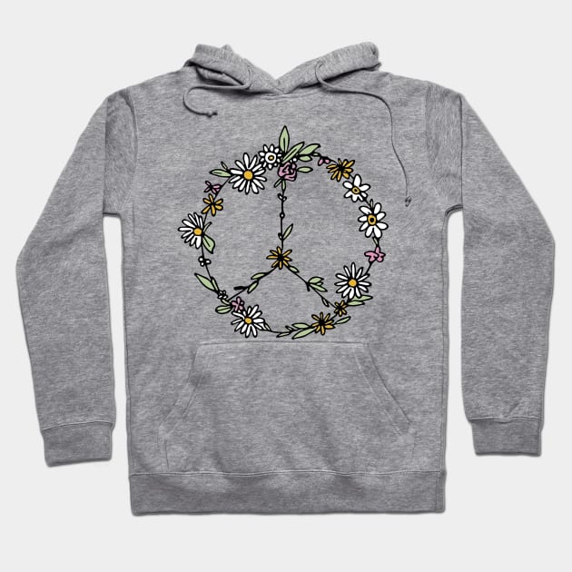 Watercolor Peace Sign Tapestry Hoodie by aterkaderk